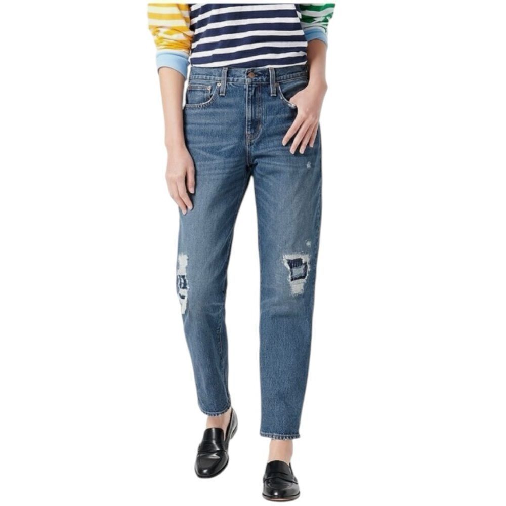 NWT J.Crew Slouching Boyfriend Jean in Medium Wash 
Size 27P